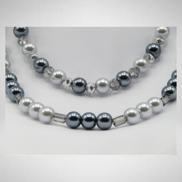 Silver Colour Beaded Jewelry Set - Picture 3 of 5